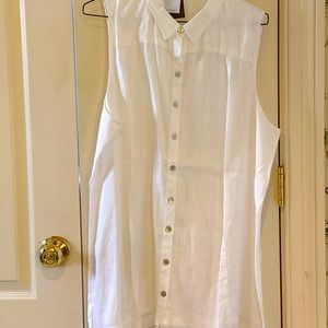 JJill Love Linen White Sleeveless XL shirt/tunic
